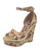 Dolce & Gabbana Leather Floral Print Sandals