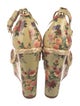 Dolce & Gabbana Leather Floral Print Sandals