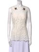 Dolce & Gabbana Lace Pattern Crew Neck Top