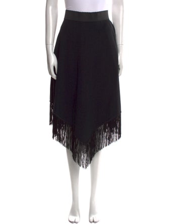 Dolce & Gabbana Fringe Trim Accent Knee-Length Skirt