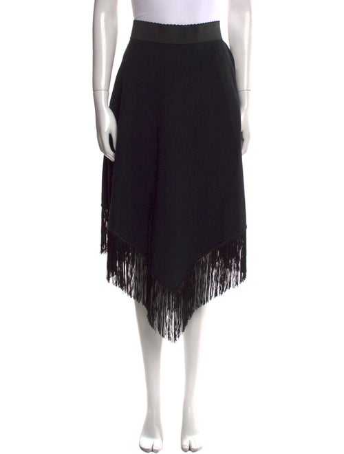 Dolce & Gabbana Fringe Trim Accent Knee-Length Skirt