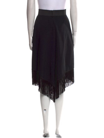 Dolce & Gabbana Fringe Trim Accent Knee-Length Skirt