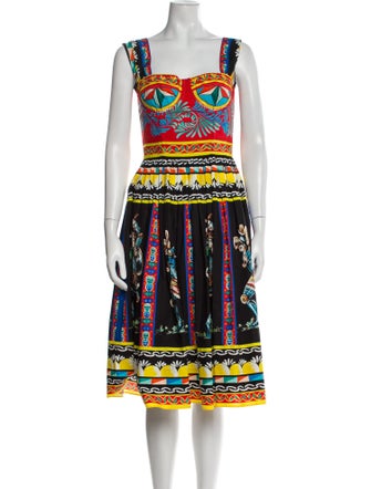 Dolce & Gabbana Printed Midi Length Dress