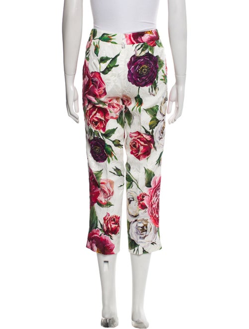 Dolce & Gabbana Floral Print Straight Leg Pants