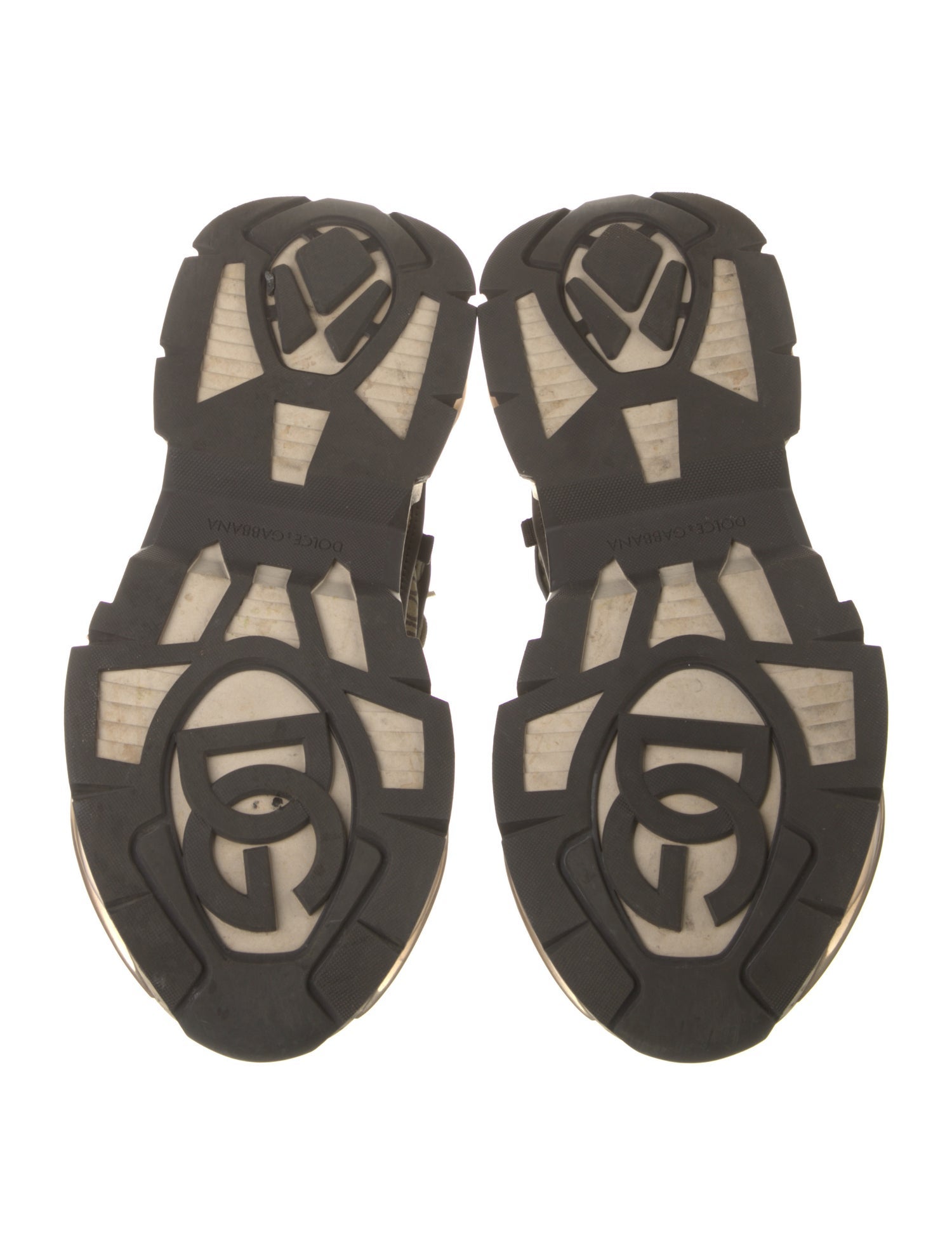 Dolce & Gabbana Leather Printed Athletic Sneakers