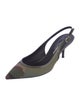 Dolce & Gabbana Canvas Camouflage Print Slingback Pumps