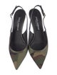 Dolce & Gabbana Canvas Camouflage Print Slingback Pumps
