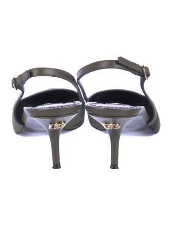 Dolce & Gabbana Canvas Camouflage Print Slingback Pumps