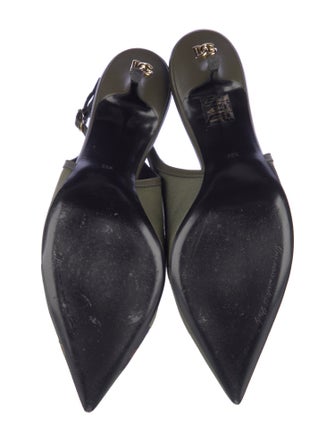 Dolce & Gabbana Canvas Camouflage Print Slingback Pumps