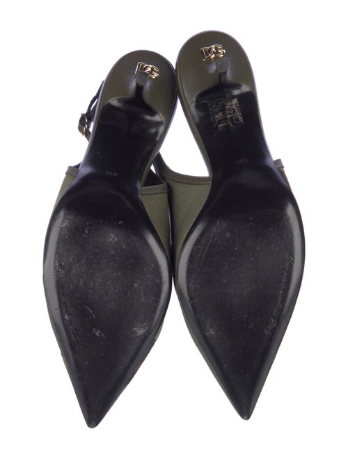Dolce & Gabbana Canvas Camouflage Print Slingback Pumps