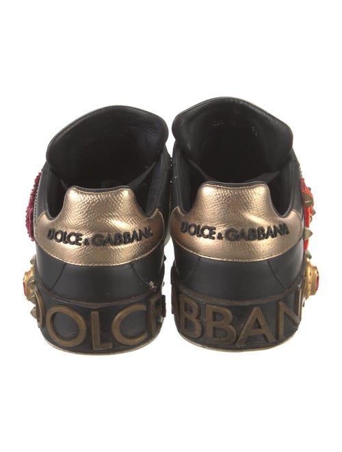 Dolce & Gabbana Rockstud Accents Leather Sneakers