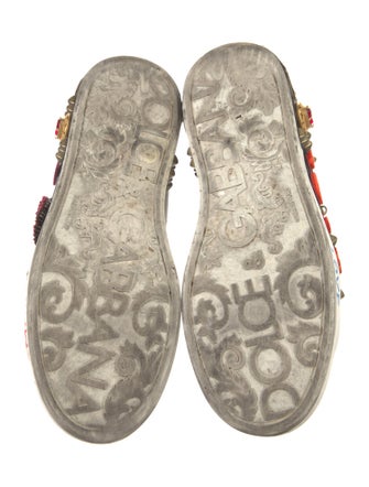 Dolce & Gabbana Rockstud Accents Leather Sneakers