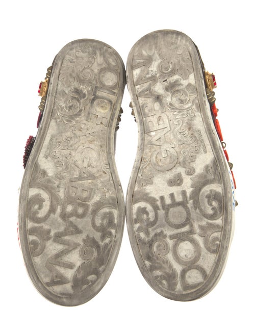 Dolce & Gabbana Rockstud Accents Leather Sneakers