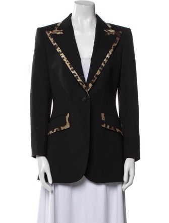 Dolce & Gabbana Virgin Wool Animal Print Blazer