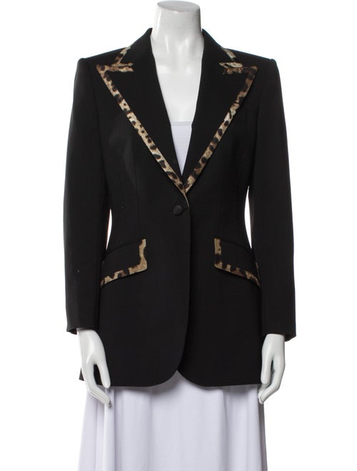 Dolce & Gabbana Virgin Wool Animal Print Blazer