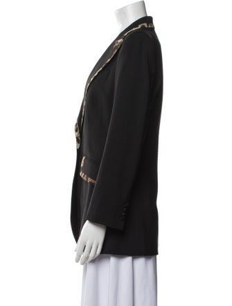 Dolce & Gabbana Virgin Wool Animal Print Blazer