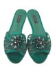 Dolce & Gabbana Lace Crystal Embellishments Slides