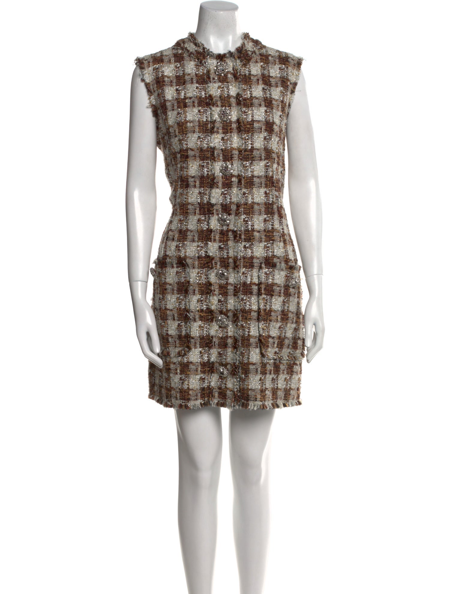 Dolce & Gabbana Tweed Mini Dress w/ Tags
