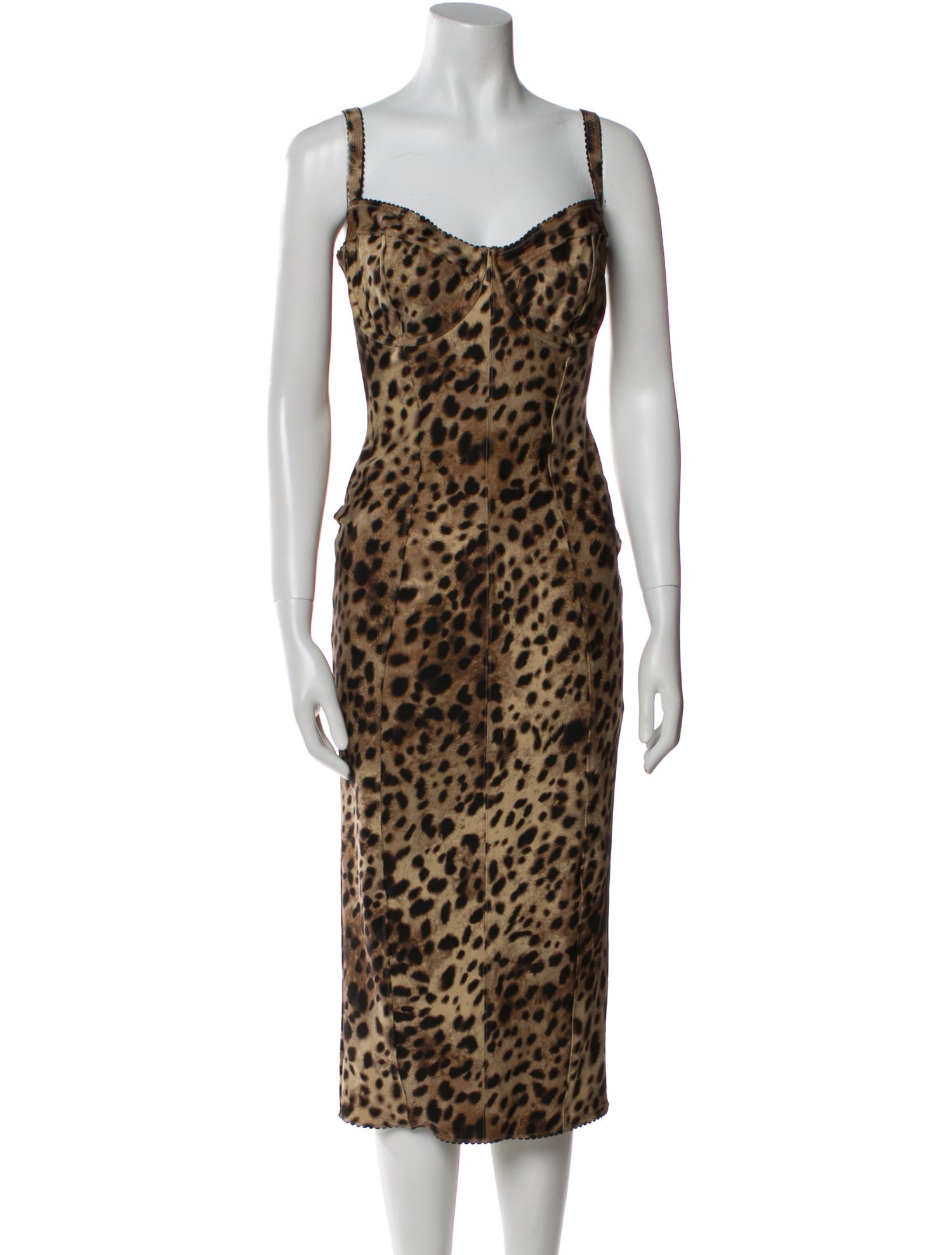 Dolce & Gabbana Silk Knee-Length Dress w/ Tags
