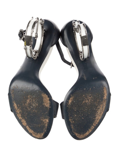 Dolce & Gabbana Leather Crystal Embellishments Sandals