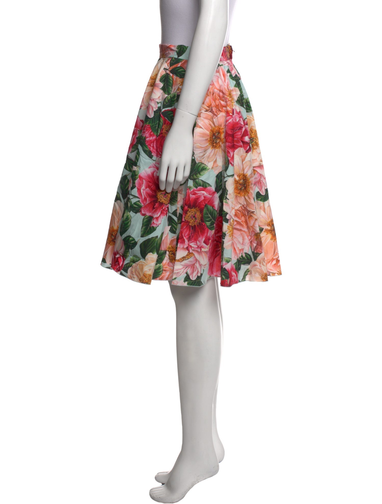 Dolce & Gabbana Floral Print Knee-Length Skirt w/ Tags