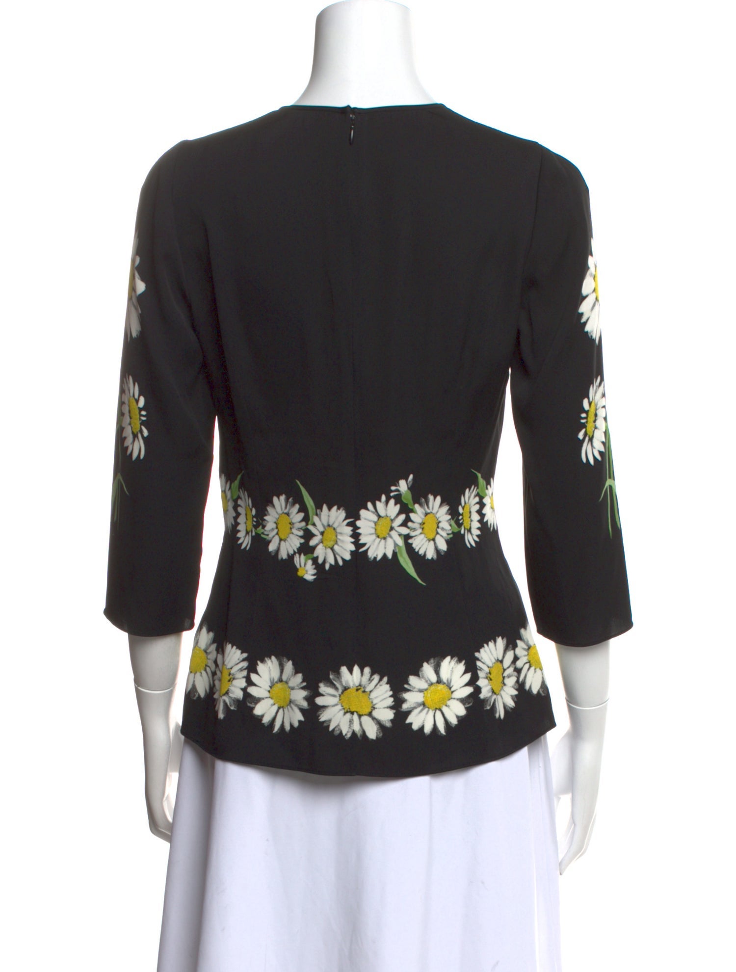 Dolce & Gabbana Silk Floral Print Top