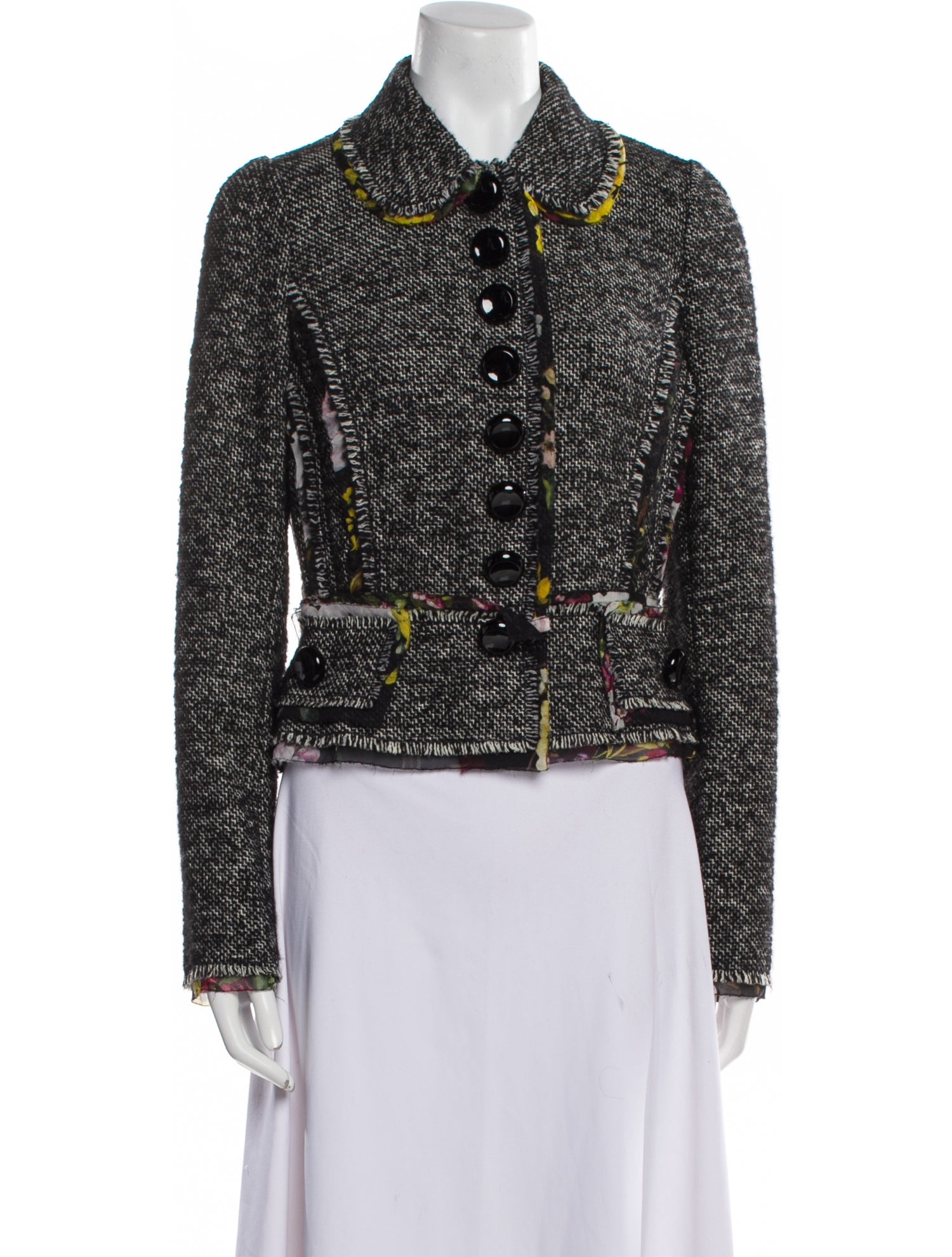 Dolce & Gabbana Tweed Pattern Jacket