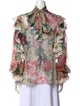 Dolce & Gabbana Silk Floral Print Blouse