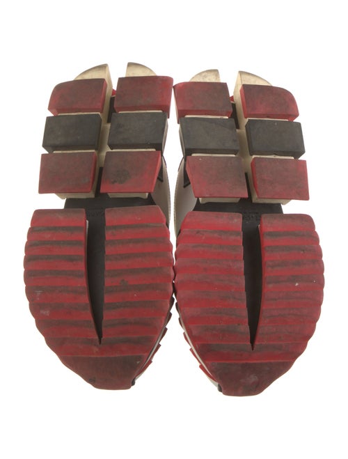 Dolce & Gabbana Leather Colorblock Pattern Sneakers