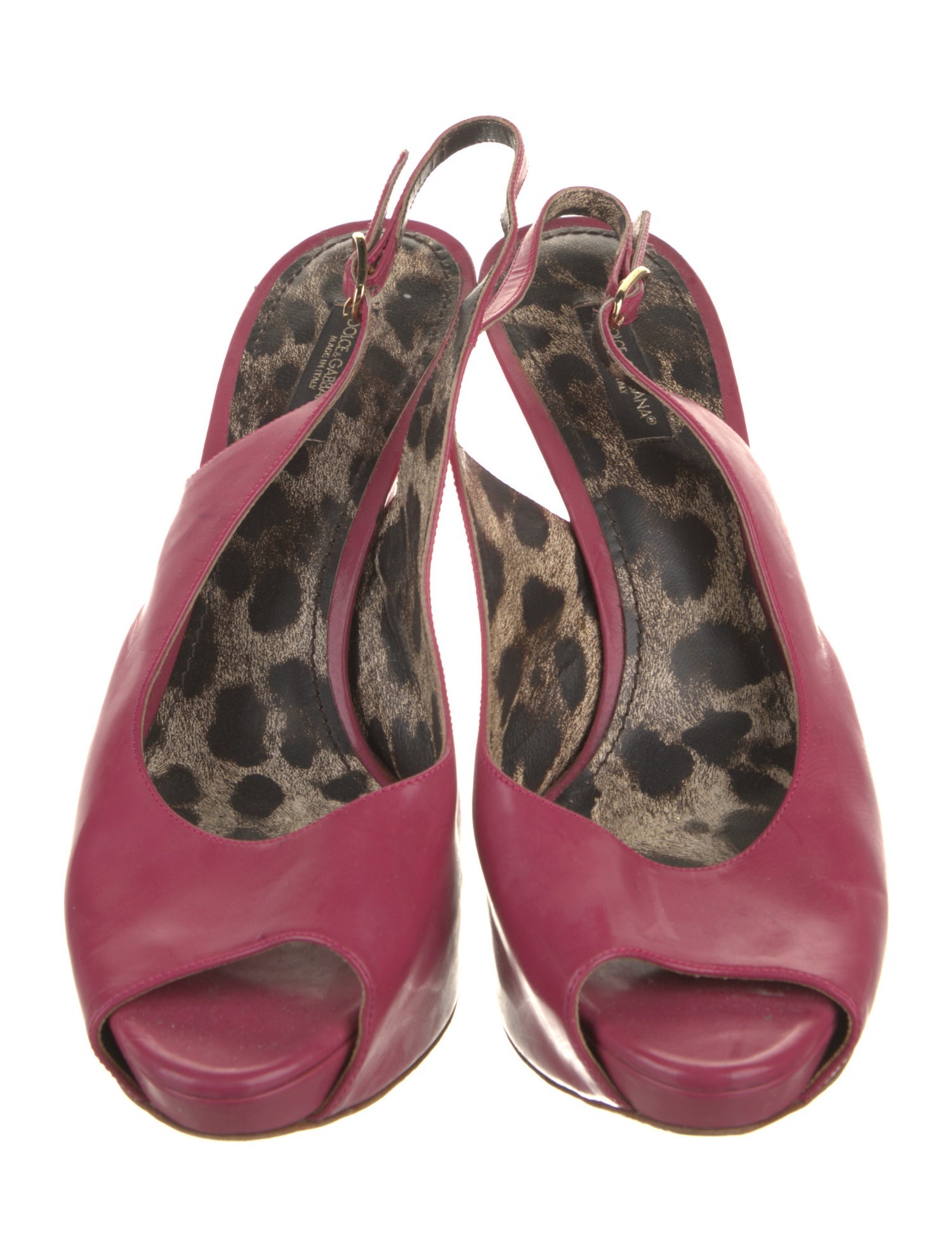 Dolce & Gabbana Leather Slingback Pumps