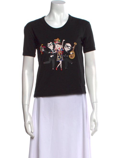 Dolce & Gabbana Graphic Print Crew Neck T-Shirt
