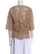 Dolce & Gabbana Lace Pattern Crew Neck Blouse