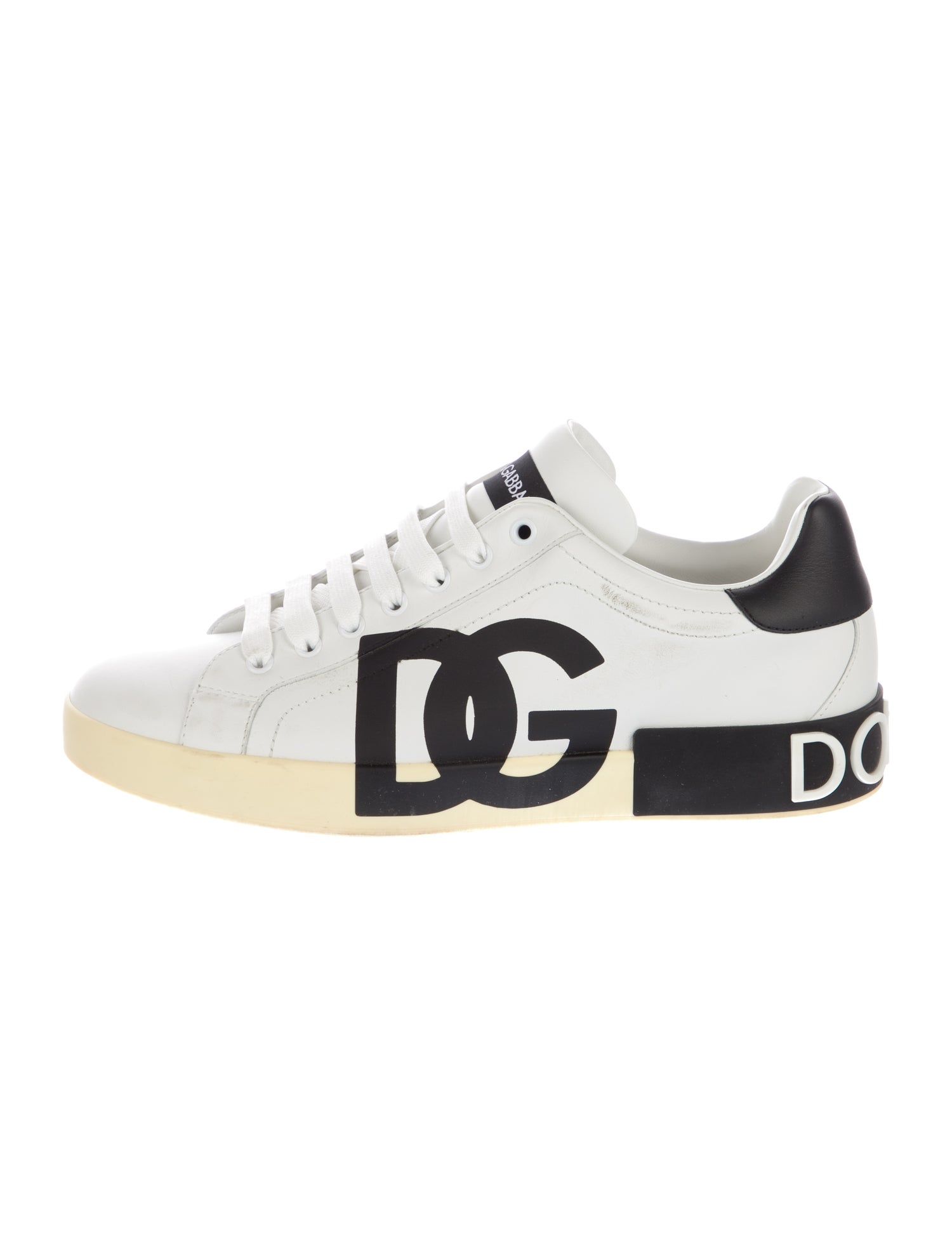 Dolce & Gabbana Leather Printed Sneakers