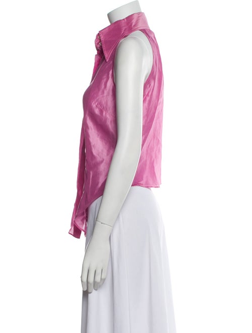 Dolce & Gabbana Silk Sleeveless Button-Up Top