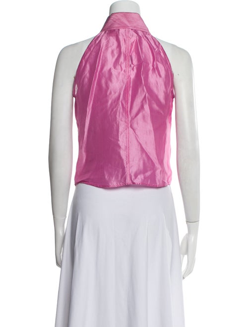 Dolce & Gabbana Silk Sleeveless Button-Up Top