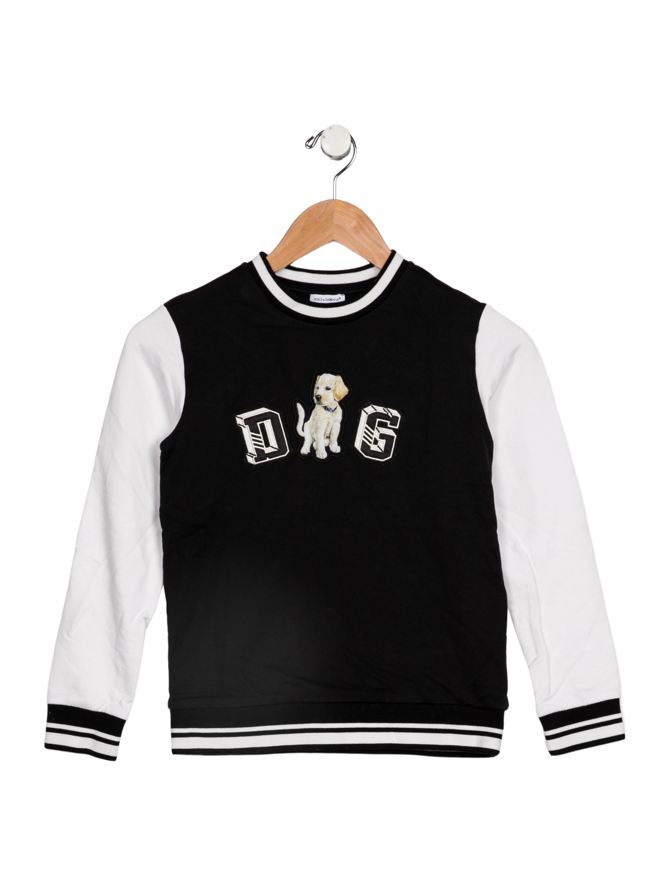 Dolce & Gabbana kid boys' black and white sweatshirt