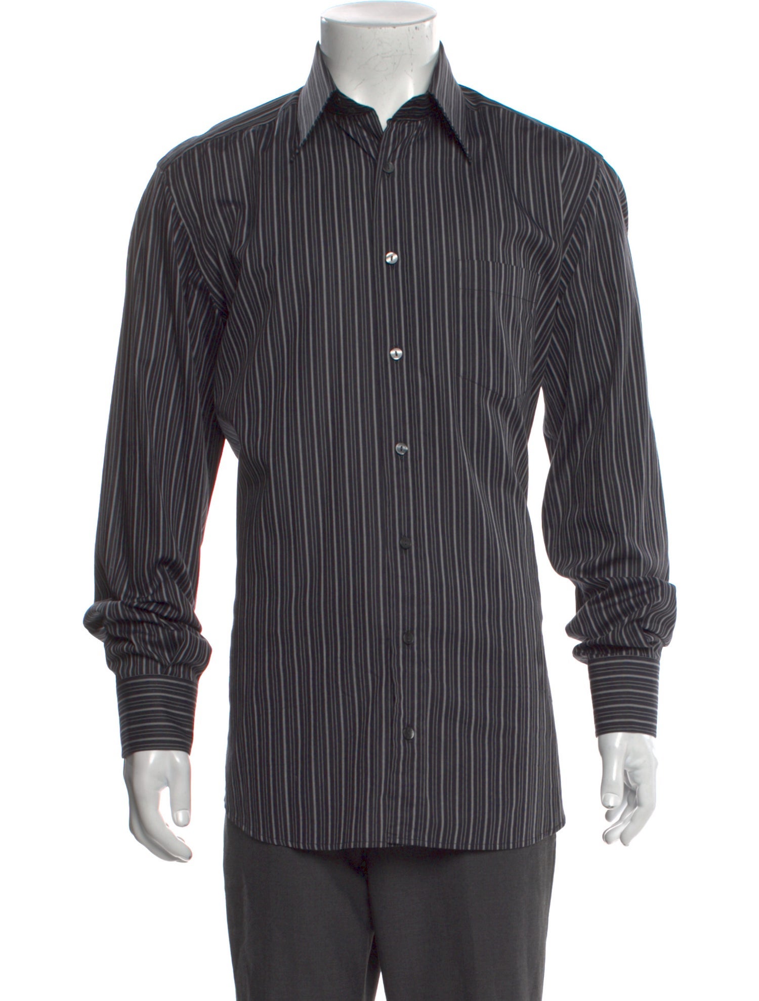 Dolce & Gabbana Striped Long Sleeve Dress Shirt