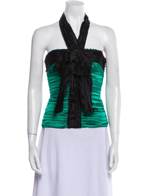 Dolce & Gabbana Silk Halterneck Crop Top