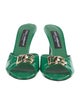 Dolce & Gabbana GG Signature Patent Leather Slides