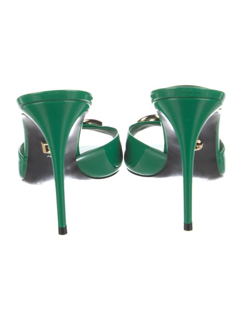 Dolce & Gabbana GG Signature Patent Leather Slides