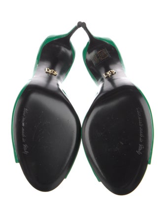 Dolce & Gabbana GG Signature Patent Leather Slides