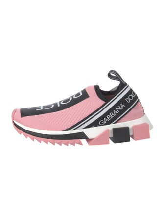 Dolce & Gabbana Printed Mesh Accents Sneakers