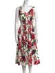 Dolce & Gabbana Floral Print Midi Length Dress