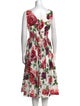 Dolce & Gabbana Floral Print Midi Length Dress
