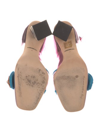 Dolce & Gabbana Leather Printed Slingback Pumps