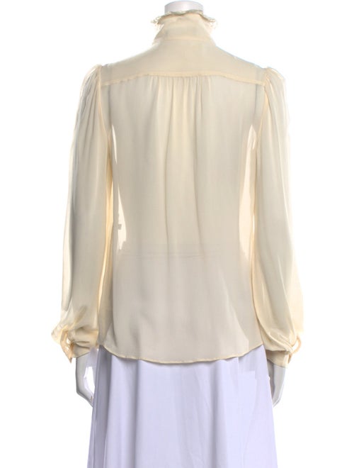 Dolce & Gabbana Mock Neck Long Sleeve Blouse