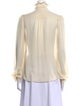 Dolce & Gabbana Mock Neck Long Sleeve Blouse