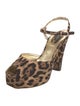Dolce & Gabbana Canvas Animal Print Slingback Pumps