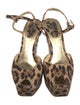 Dolce & Gabbana Canvas Animal Print Slingback Pumps