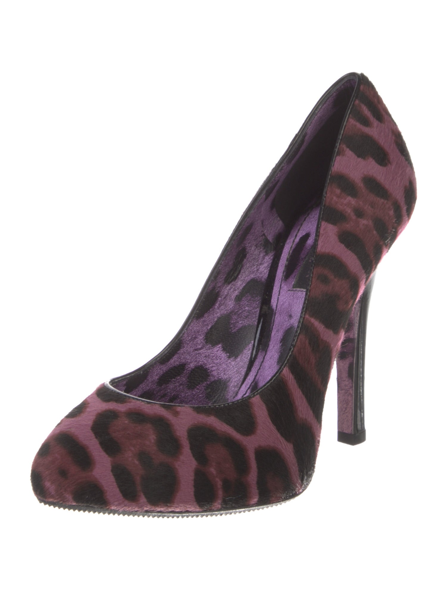 Dolce & Gabbana Ponyhair Animal Print Pumps